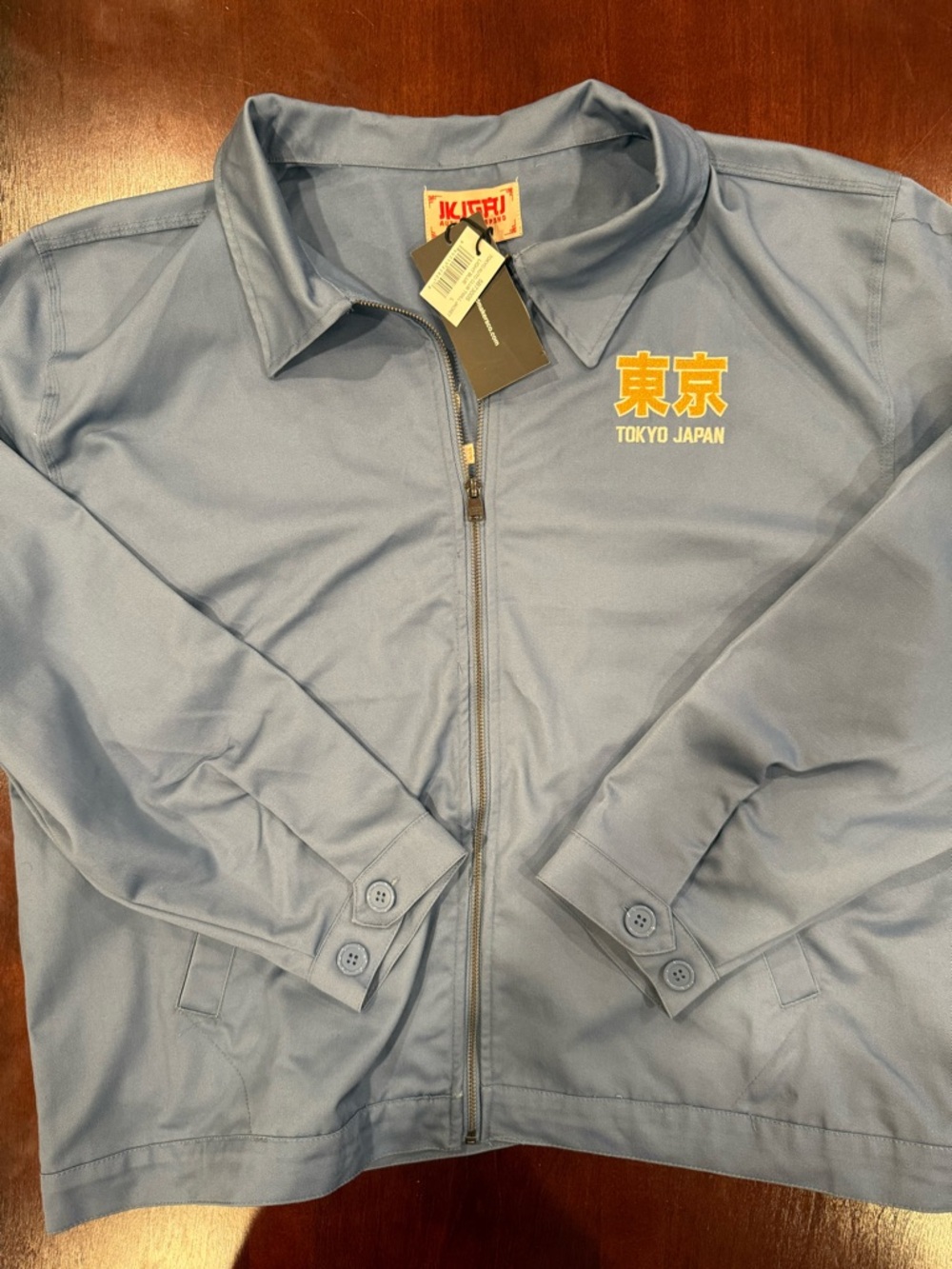 Ikigai Authentic Brand Toyko,Japan Auto Club Twill Blue Jacket Men’s Large
